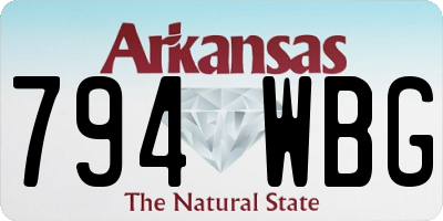 AR license plate 794WBG