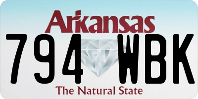 AR license plate 794WBK