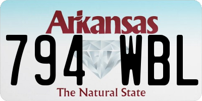 AR license plate 794WBL