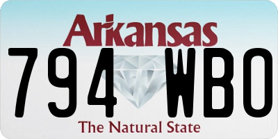 AR license plate 794WBO