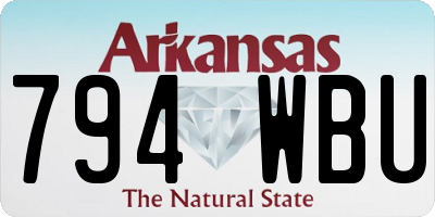 AR license plate 794WBU