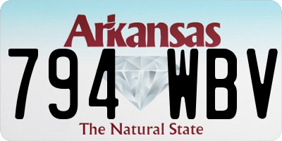 AR license plate 794WBV