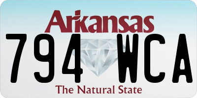 AR license plate 794WCA
