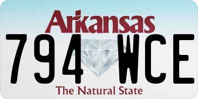 AR license plate 794WCE