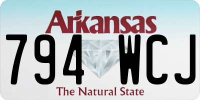 AR license plate 794WCJ