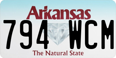 AR license plate 794WCM