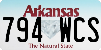 AR license plate 794WCS