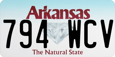 AR license plate 794WCV