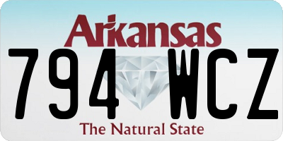 AR license plate 794WCZ