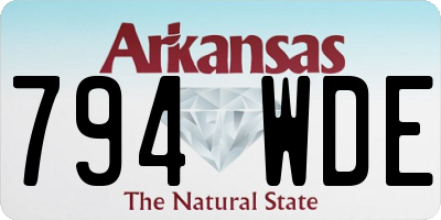 AR license plate 794WDE