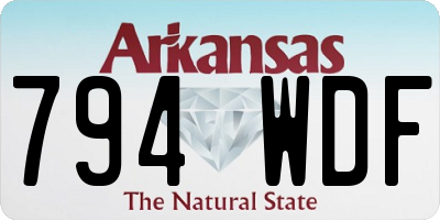 AR license plate 794WDF