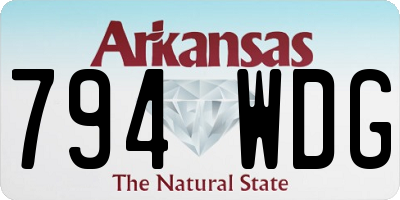AR license plate 794WDG