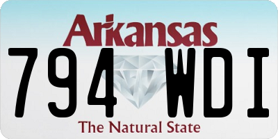 AR license plate 794WDI