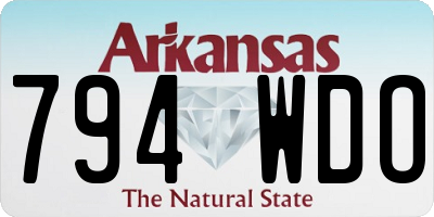 AR license plate 794WDO