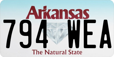 AR license plate 794WEA