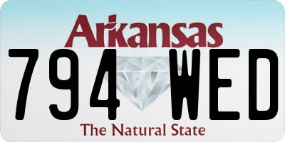 AR license plate 794WED