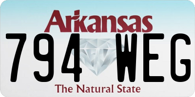 AR license plate 794WEG