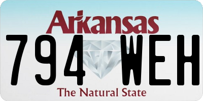 AR license plate 794WEH