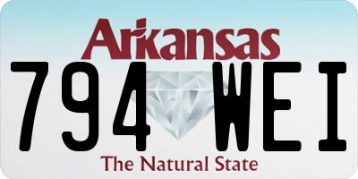 AR license plate 794WEI
