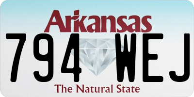 AR license plate 794WEJ