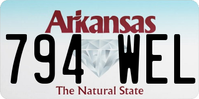 AR license plate 794WEL