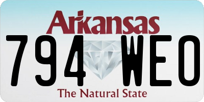 AR license plate 794WEO