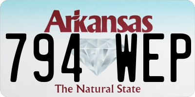 AR license plate 794WEP