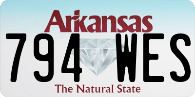 AR license plate 794WES