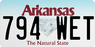AR license plate 794WET