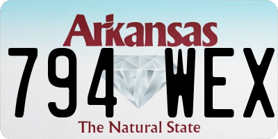 AR license plate 794WEX