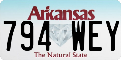 AR license plate 794WEY