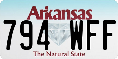 AR license plate 794WFF