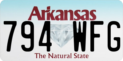 AR license plate 794WFG