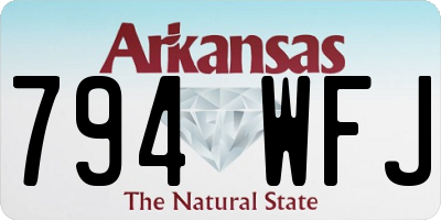 AR license plate 794WFJ