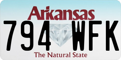 AR license plate 794WFK