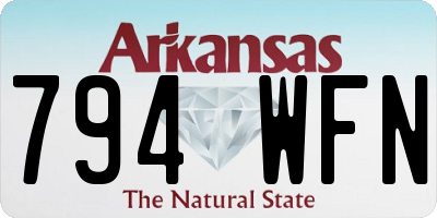 AR license plate 794WFN