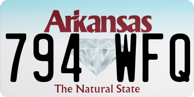 AR license plate 794WFQ