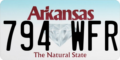 AR license plate 794WFR