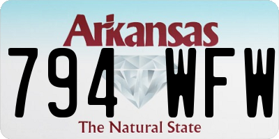AR license plate 794WFW