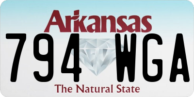 AR license plate 794WGA