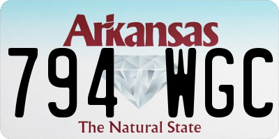 AR license plate 794WGC