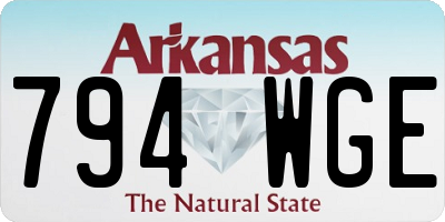 AR license plate 794WGE