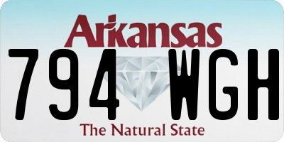 AR license plate 794WGH