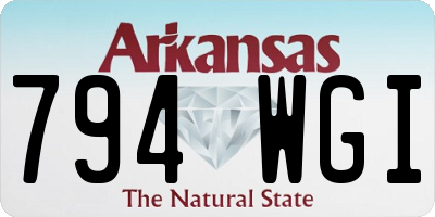 AR license plate 794WGI