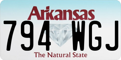 AR license plate 794WGJ