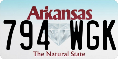 AR license plate 794WGK
