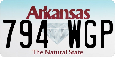 AR license plate 794WGP
