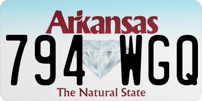 AR license plate 794WGQ