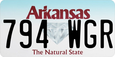 AR license plate 794WGR