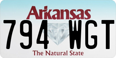 AR license plate 794WGT